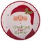 Contemporary Home Living 8.25" Red and White Christmas Themed Santa Cake Plate